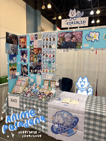 Anime Pasadena 2025 (half 8 ft. table setup)